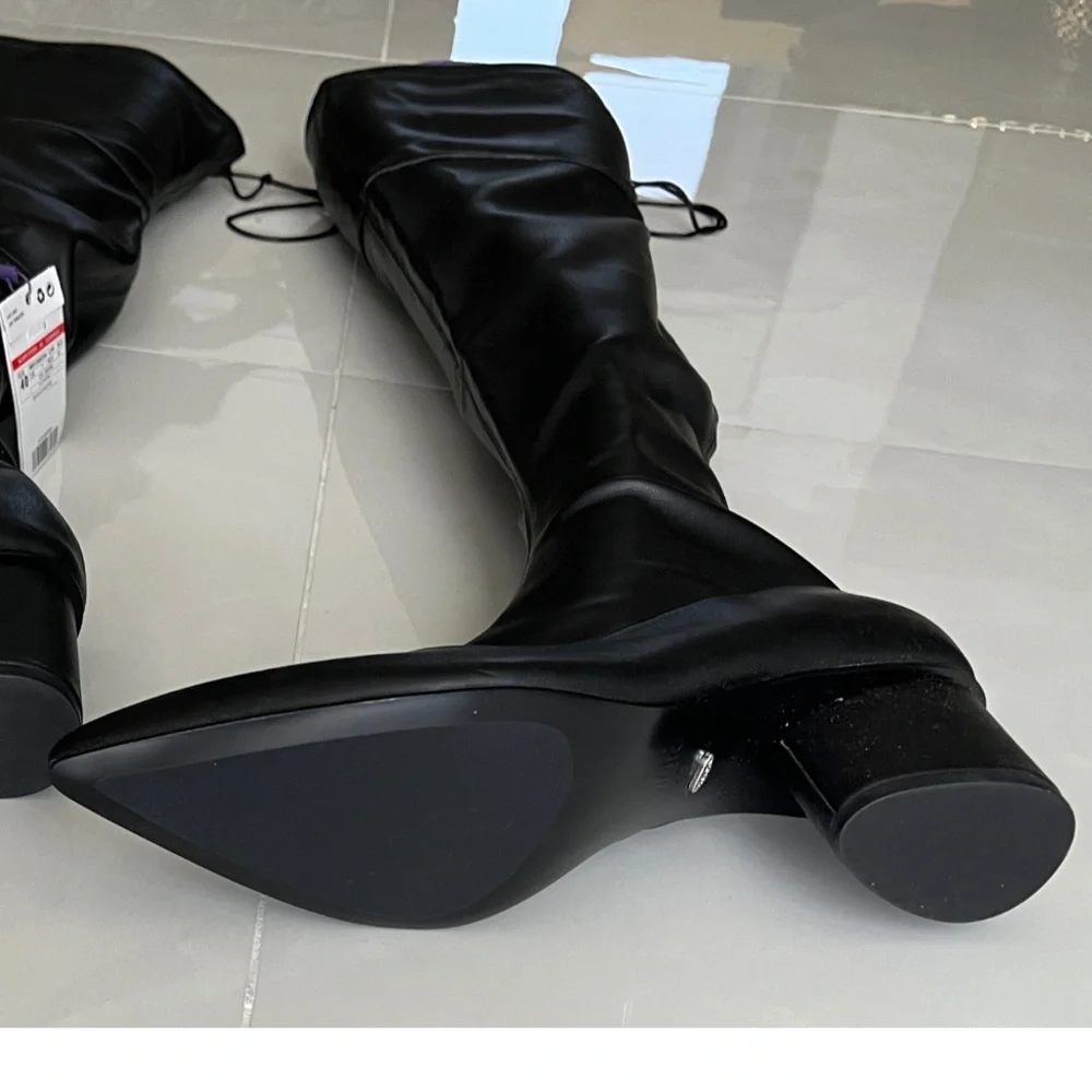 NWT | MANGO Over-the-Knee Wide Calf Boots | Sz 9